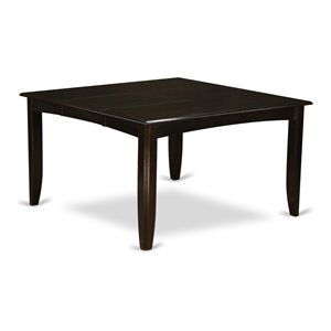 Pemberly Row Modern Square Wood Dining Table in Cappuccino Finish