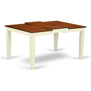 Pemberly Row 42&quot Rectangular Wood Dining Table in Cream/Cherry