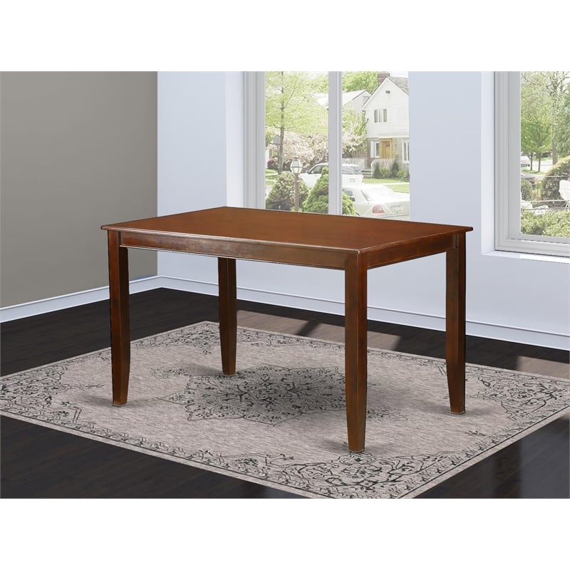 Pemberly Row Modern Rectangular Wood Dining Table in Mahogany