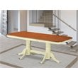 Pemberly Row Modern Wood Dining Table in Cream/Cherry Finish