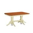 Pemberly Row Modern Wood Dining Table in Cream/Cherry Finish