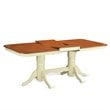 Pemberly Row Modern Wood Dining Table in Cream/Cherry Finish