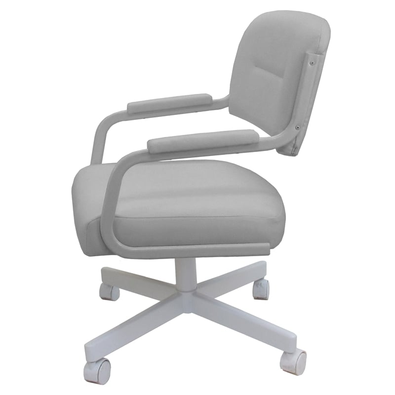 Pemberly Row Modern 4pieces Swivel Metal Caster Dining Chairs