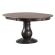 Pemberly Row Rubberwood Dining Table in Gray Stone/Black Stone