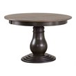 Pemberly Row Rubberwood Dining Table in Gray Stone/Black Stone