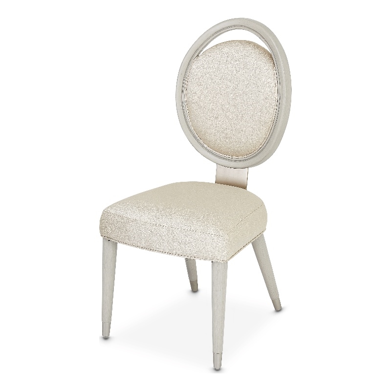 Pemberly Row Wood & Fabric Side Chair in Moonlight Gray (Set of 2)