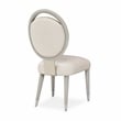 Pemberly Row Wood & Fabric Side Chair in Moonlight Gray (Set of 2)
