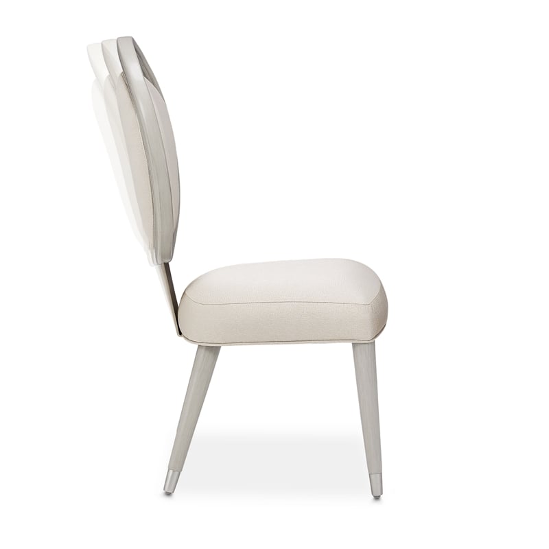 Pemberly Row Wood & Fabric Side Chair in Moonlight Gray (Set of 2)