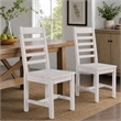 Pemberley Row Reclaimed Pine Nordic Ivory Dining Chair Ladder Back 39.75