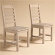 Pemberley Row Reclaimed Pine Nordic Ivory Dining Chair Ladder Back 39.75