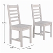 Pemberley Row Reclaimed Pine Nordic Ivory Dining Chair Ladder Back 39.75