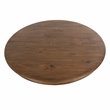 Pemberley Row Solid Pine Wood Almond Brown Dining Table Round Hand Carved Base 54