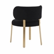 Pemberly Row Modern / Contemporary Black Boucle Dining Chair