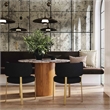 Pemberly Row Modern / Contemporary Black Boucle Dining Chair