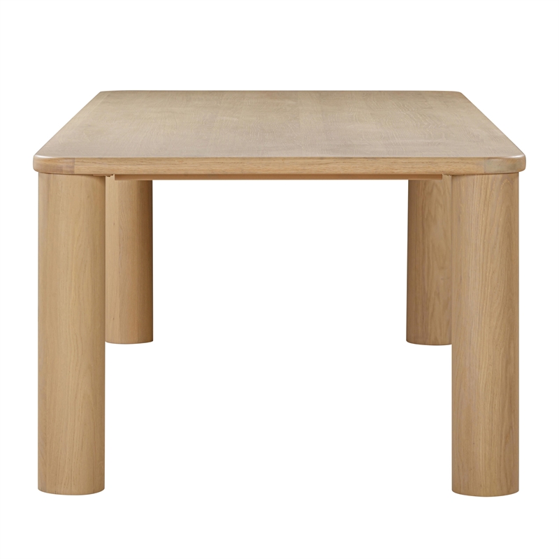 Pemberly Row Modern Natural Oak Finish Rectangular Dining Table
