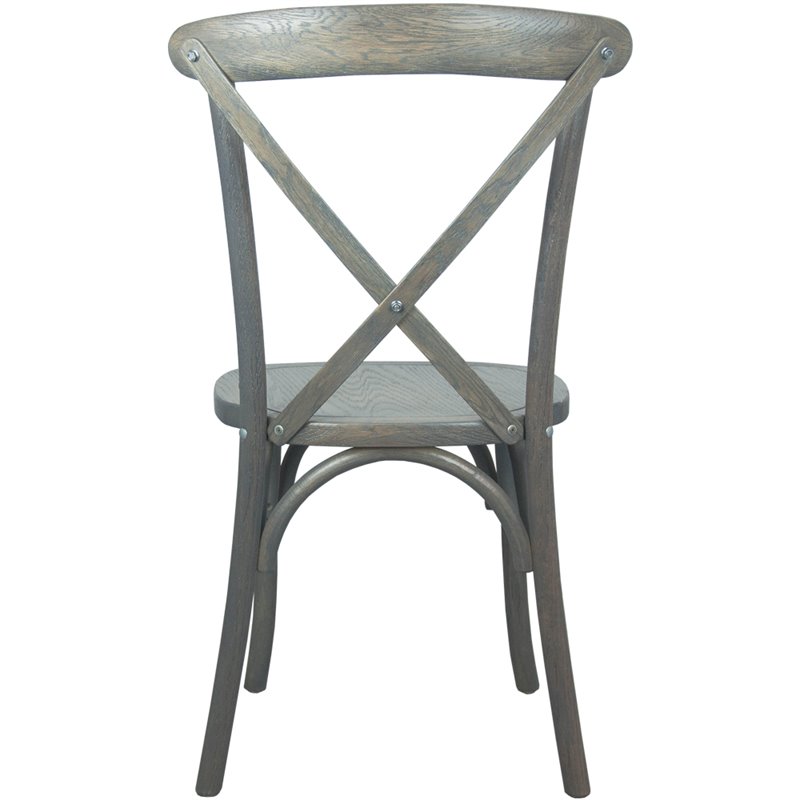 Pemberly Row Modern / Contemporary X-Back Chair In Gray Finish