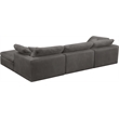 Pemberly Row Modern / Contemporary Gray Velvet Modular Sectional