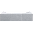 Pemberly Row Modern / Contemporary Gray Durable Linen Modular Sofa