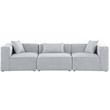 Pemberly Row Modern / Contemporary Gray Durable Linen Modular Sofa