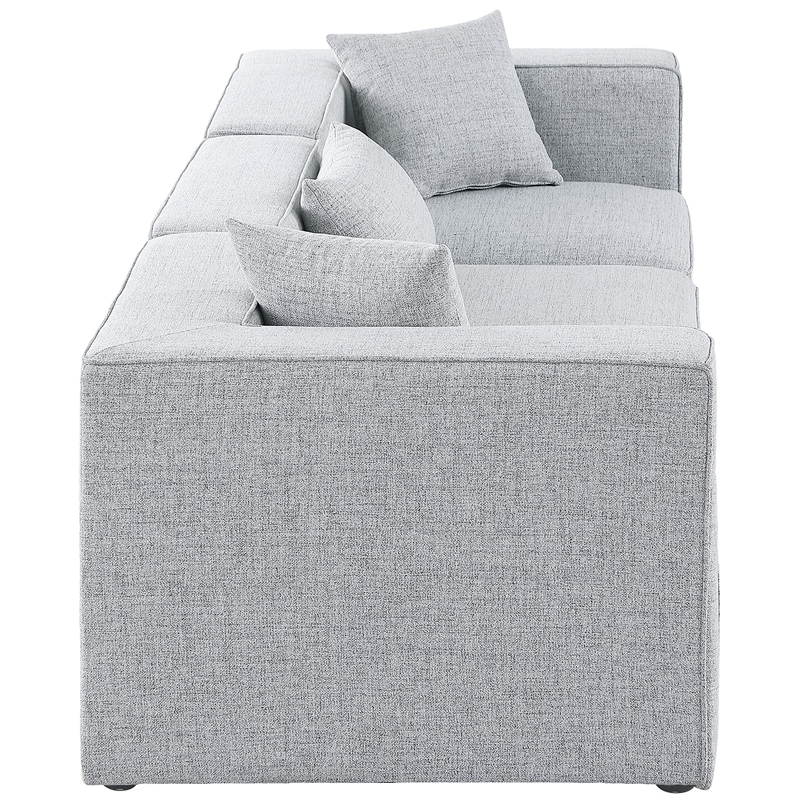 Pemberly Row Modern / Contemporary Gray Durable Linen Modular Sofa