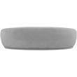 Pemberly Row Contemporary Boucle Fabric Sofa With Rounded Back in Gray