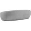 Pemberly Row Contemporary Boucle Fabric Sofa With Rounded Back in Gray