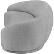 Pemberly Row Contemporary Boucle Fabric Sofa With Rounded Back in Gray