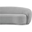 Pemberly Row Contemporary Boucle Fabric Sofa With Rounded Back in Gray