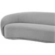 Pemberly Row Contemporary Boucle Fabric Sofa With Rounded Back in Gray