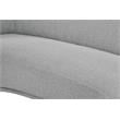 Pemberly Row Contemporary Boucle Fabric Sofa With Rounded Back in Gray