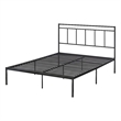 Pemberly Row Modern Metal Queen Platform Bed in Black Finish