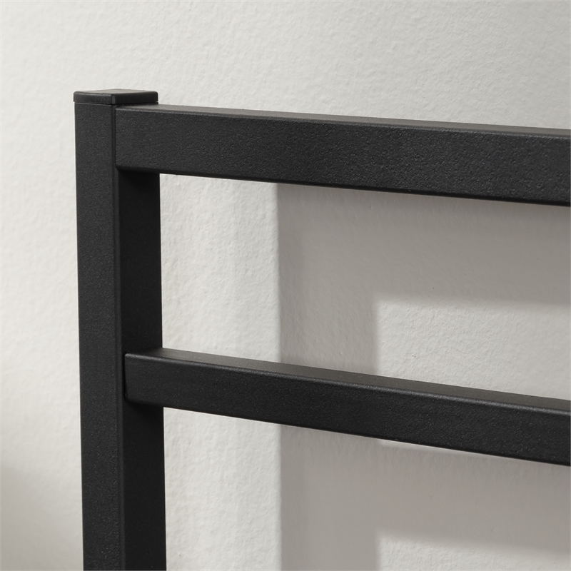Pemberly Row Modern Metal Queen Platform Bed in Black Finish