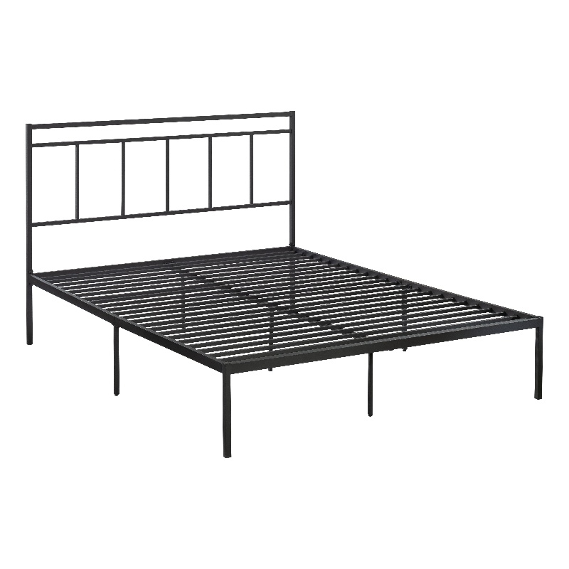 Pemberly Row Modern Metal Queen Platform Bed in Black Finish