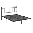 Pemberly Row Modern Metal Queen Platform Bed in Black Finish