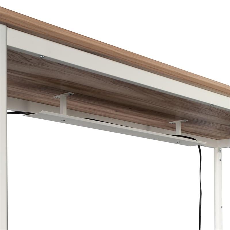 Pemberly Row Circle Metal Cord Management Trough in White Finish