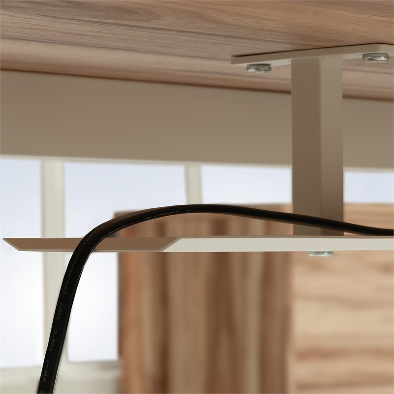 Pemberly Row Circle Metal Cord Management Trough in White Finish