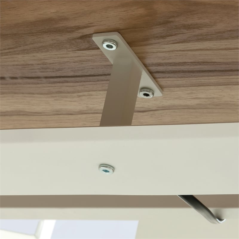 Pemberly Row Circle Metal Cord Management Trough in White Finish