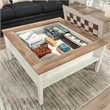 Pemberly Row Engineered Wood Gaming Coffee Table in Soft White