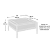 Pemberly Row Engineered Wood Gaming Coffee Table in Soft White
