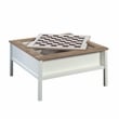Pemberly Row Engineered Wood Gaming Coffee Table in Soft White