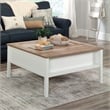 Pemberly Row Engineered Wood Gaming Coffee Table in Soft White