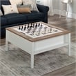 Pemberly Row Engineered Wood Gaming Coffee Table in Soft White