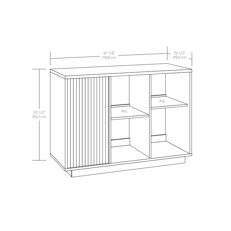 Pemberly Row Modern Engineered Wood Accent Storage in Ashen Oak