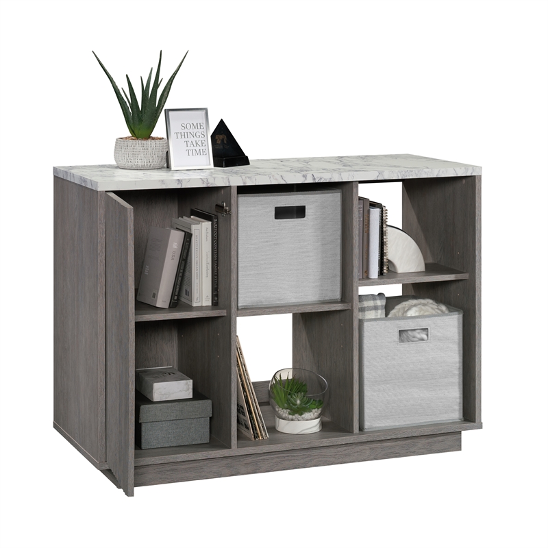 Pemberly Row Modern Engineered Wood Accent Storage in Ashen Oak