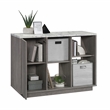 Pemberly Row Modern Engineered Wood Accent Storage in Ashen Oak