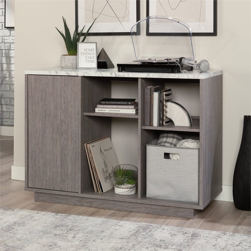 Pemberly Row Modern Engineered Wood Accent Storage in Ashen Oak