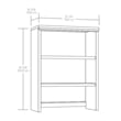Pemberly Row Engineered Wood Library Hutch in Pebble Pine / Brown Finish