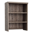 Pemberly Row Engineered Wood Library Hutch in Pebble Pine / Brown Finish