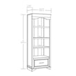 Pemberly Row Engineered Wood 4 Shelf Bookcase in Brushed Oak