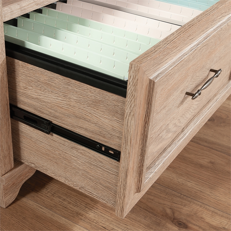 Pemberly Row Engineered Wood 4 Shelf Bookcase in Brushed Oak